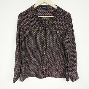 ELEMENTZ Petites Womens Blouse Top Size PL Large